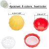 CHGCRAFT 8 Sets 8 Colors Plastic Empty Lip Balm Sphere Containers MRMJ-CA0001-02-2