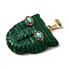Synthetic Malachite & Synthetic Turquoise Pendants G-Z090-02G-08-2