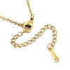 304 Stainless Steel Pendant Nacklaces For Women LS-STAS-S124-01G-05-3