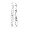 Brass Clear Round Cubic Zirconia Links Connectors ZIRC-G170-23B-P-2