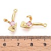 Brass Micro Pave Cubic Zirconia Pendants KK-N263-96B-G-3
