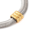 304 Stainless Steel Flat Snake Chain Bracelets for Women BJEW-G711-06GP-2