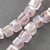 Electroplate Glass Beads Strands EGLA-R030-6x6mm-29-1