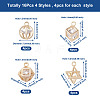  Jewelry 16Pcs 4 Style Brass Clear Cubic Zirconia Charms ZIRC-PJ0001-08-10