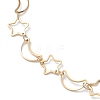 Ion Plating(IP) 304 Stainless Steel Star & Moon Link Chain Anklets for Men Women LS-STAS-B039-15G-2