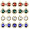 10Pcs Alloy Rhinestone Pendants ALRI-YW0001-25A-2