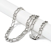 Non-Tarnish 201 Stainless Steel Figaro Chain Necklaces NJEW-I127-02P-2