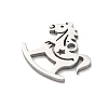 Anti-Tarnish 201 Stainless Steel Charms STAS-Q015-12P-2