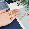 2Pcs Single-Sided Engraving Wax Seal Brass Stamp AJEW-OC0005-40G-3