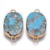 Synthetic Gold Line Imperial Jasper Links connectors G-R457-12-2