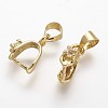 Rack Plating Brass Ice Pick and Pinch Bails X1-KK-A142-013G-2