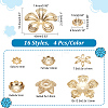   64PCS 16Style Brass Bead Cap KK-PH0006-23-2