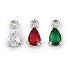 Brass Micro Pave Cubic Zirconia Pendants KK-K374-07P-1