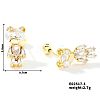 Delicate Cartoon Daily Commute Brass Pave Clear Cubic Zirconia Ear Plugs Gauges HK9151-1-1