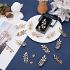 8 Pairs Leaf Alloy Lapel Pin Backs for Backpack Clothes JEWB-HY0001-51G-4