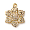 Brass Micro Pave Cubic Zirconia Pendants KK-I276-01G-1