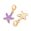 Alloy Enamel European Dangle Charms AL-CBAC2D3-02G-02-2