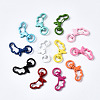 Spray Painted Eco-Friendly Alloy Swivel Snap Hooks Clasps PALLOY-T080-10-NR-2