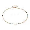 Faceted Rondelle Glass Beaded Necklaces NJEW-JN03210-1
