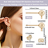 100Pcs 304 Stainless Steel Ball Post Stud Earring Findings STAS-BBC0008-46-2