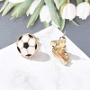 Brass Enamel Stud Earrings LS-EJEW-Z080-01G-3