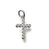 Brass Micro Pave Cubic Zirconia Charms KK-P295-54P-1