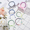 6Pcs 6 Colors Resin Evil Eye Braided Bead Bracelets Set BJEW-FI0001-46-5
