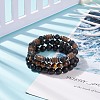 3Pcs 3 Style Natural & Synthetic Mixed Stone Stretch Bracelets Set with Wood Beaded for Women BJEW-JB08358-2