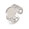 304 Stainless Steel Cuff Ring Components SA-CBA82C8-01C-P-1