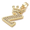 Rack Plating Brass Micro Pave Cubic Zirconia Pendants KK-D535-01Z-RS-2