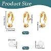 36Pcs Brass Clip-on Earring Converters Findings KK-SP0001-10G-2