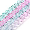 Transparent Painted Glass Beads Strands X1-DGLA-A034-T8mm-A10-2