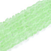 Frosted Transparent Glass Beads Strands GLAA-N016-4mm-07-1