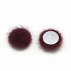 Faux Mink Fur Covered Cabochons X-WOVE-S084-49K-1