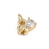 Brass Micro Pave Cubic Zirconia Elephant Charms KK-D409-41G-A-2