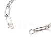 Tarnish Resistant 304 Stainless Steel Paperclip Chains Bracelet Making X-AJEW-JB01038-02-3
