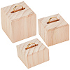 3 Sizes Wood Ring Display Pedestal Set ODIS-WH0029-96-1