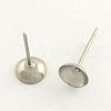 Tarnish Resistant 304 Stainless Steel Post Stud Earring Findings STAS-R063-49-1