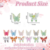 120Pcs 12 Colors Butterfly Resin Nail Art Cabochons MRMJ-HY0001-39-3