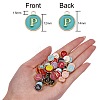 120Pcs 12 Colors Golden Plated Alloy Charms ENAM-SZ0001-64P-2