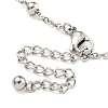 Non-Tarnish Summer Beach 304 Stainless Steel Cable Chains Starfish Charm Bracelets BJEW-P334-08P-3