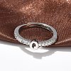 S925 Sterling Silver Adjustable Letter Rings for Women RJEW-M068-01P-Q-4