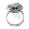 304 Stainless Steel Open Cuff Ring Components STAS-Q308-05P-3