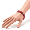 Bling Polymer Clay Rhinestone Curved Tube Beads Stretch Bracelet for Women BJEW-JB07490-04-3