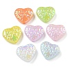 UV Plating Iridescent Acrylic Beads X-OACR-G039-18-1