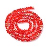 Electroplate Transparent Glass Beads Strands EGLA-A046-01B-M-3