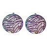 Ion Plating(IP) 201 Stainless Steel Filigree Pendants STAS-S118-020-1