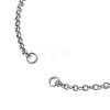 304 Stainless Steel Cable Chain Rolo Chain Bracelet Making AJEW-JB01459-02-2