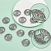 40Pcs Tibetan Style Hollow Alloy Pendants TIBEP-FH0001-29AS-4