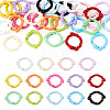 28Pcs 14 Colors Baking Paint Zinc Alloy Spring Gate Rings FIND-TA0010-21-1